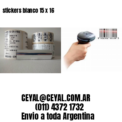 stickers blanco 15 x 16