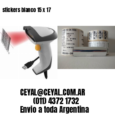 stickers blanco 15 x 17