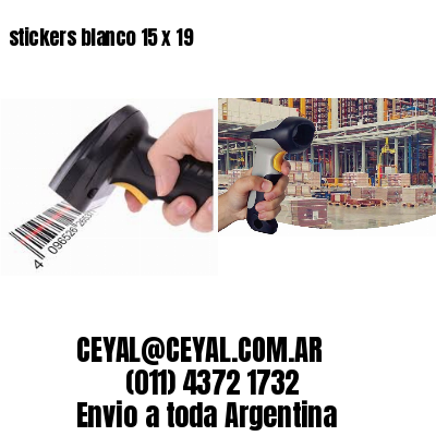 stickers blanco 15 x 19