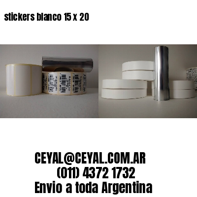 stickers blanco 15 x 20