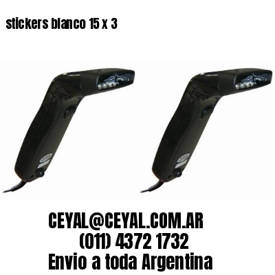 stickers blanco 15 x 3