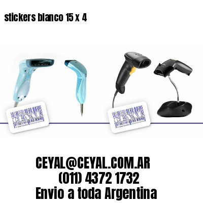stickers blanco 15 x 4