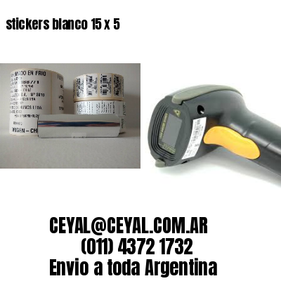 stickers blanco 15 x 5
