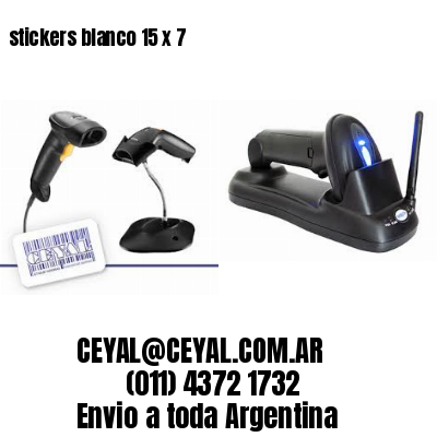 stickers blanco 15 x 7