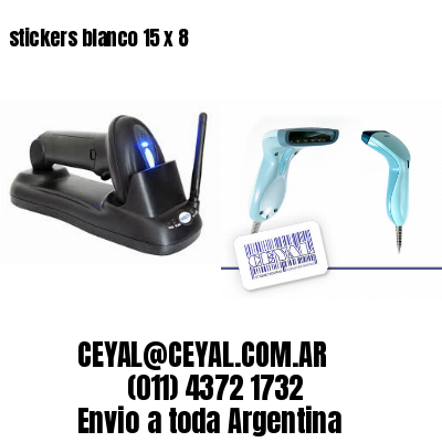 stickers blanco 15 x 8