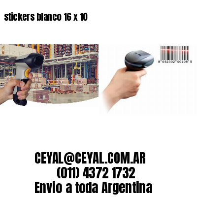 stickers blanco 16 x 10