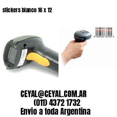 stickers blanco 16 x 12