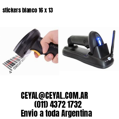 stickers blanco 16 x 13