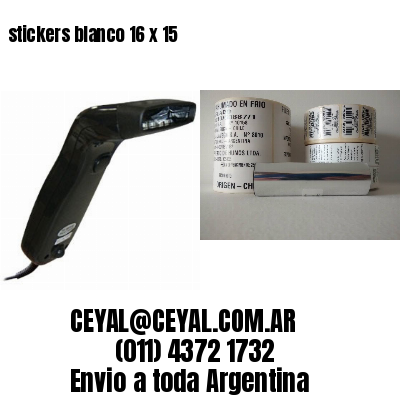 stickers blanco 16 x 15
