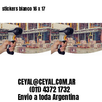 stickers blanco 16 x 17