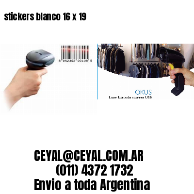 stickers blanco 16 x 19