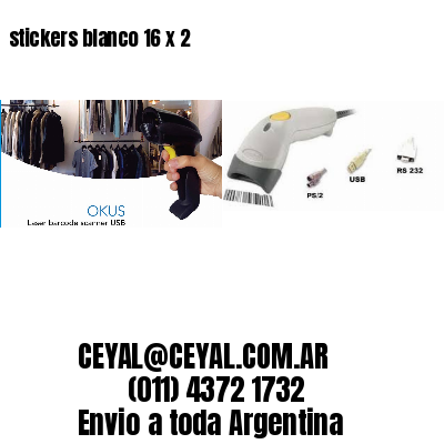 stickers blanco 16 x 2