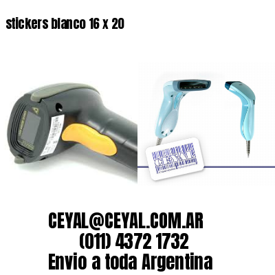 stickers blanco 16 x 20