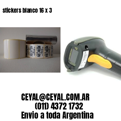 stickers blanco 16 x 3