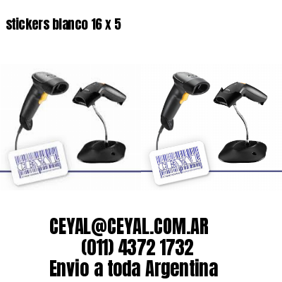 stickers blanco 16 x 5