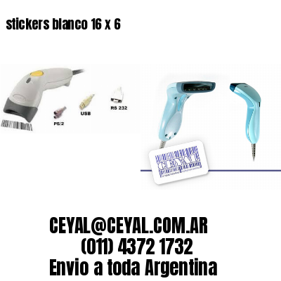 stickers blanco 16 x 6