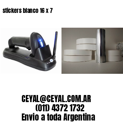 stickers blanco 16 x 7