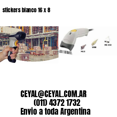 stickers blanco 16 x 8