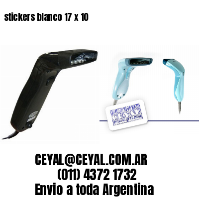 stickers blanco 17 x 10
