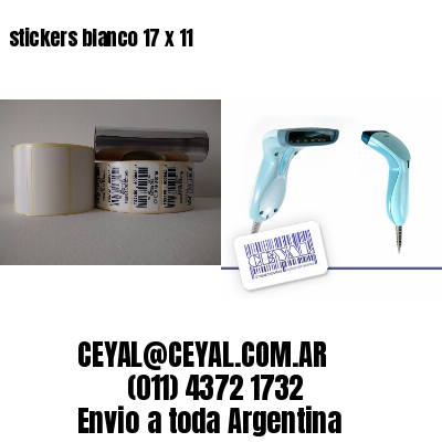 stickers blanco 17 x 11