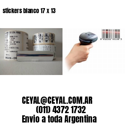 stickers blanco 17 x 13