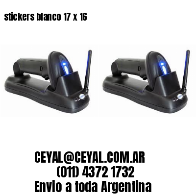 stickers blanco 17 x 16