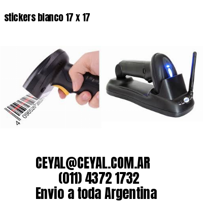 stickers blanco 17 x 17