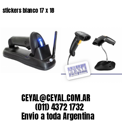stickers blanco 17 x 18