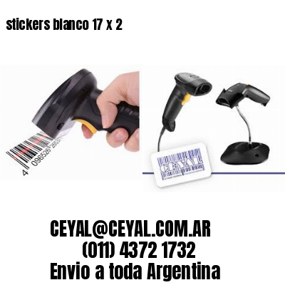 stickers blanco 17 x 2