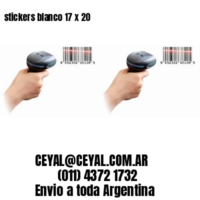 stickers blanco 17 x 20