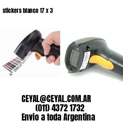 stickers blanco 17 x 3
