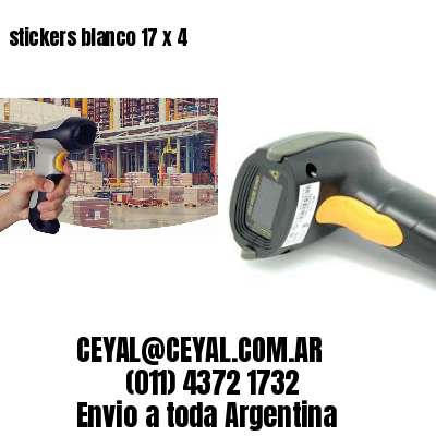 stickers blanco 17 x 4