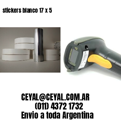 stickers blanco 17 x 5