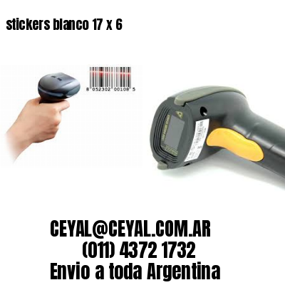 stickers blanco 17 x 6