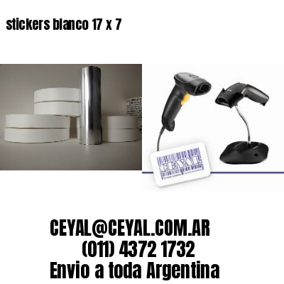 stickers blanco 17 x 7