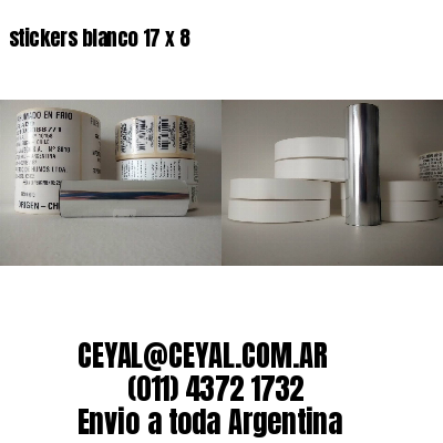 stickers blanco 17 x 8