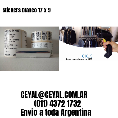 stickers blanco 17 x 9