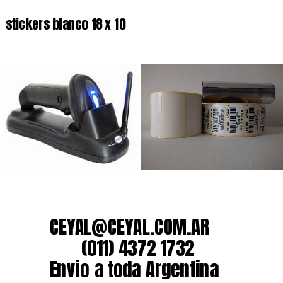 stickers blanco 18 x 10