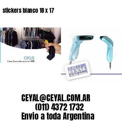 stickers blanco 18 x 17