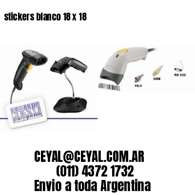 stickers blanco 18 x 18