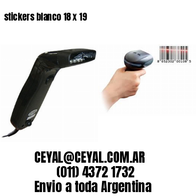 stickers blanco 18 x 19