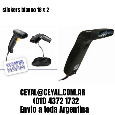 stickers blanco 18 x 2