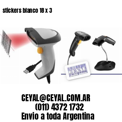 stickers blanco 18 x 3