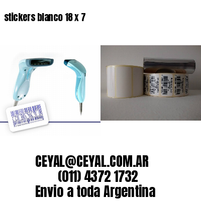 stickers blanco 18 x 7