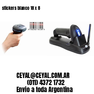 stickers blanco 18 x 8