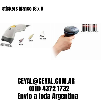 stickers blanco 18 x 9