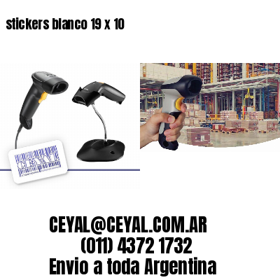 stickers blanco 19 x 10