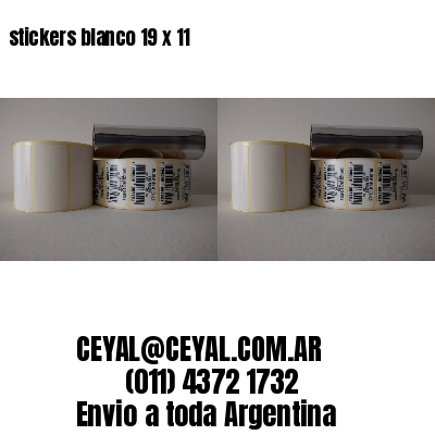 stickers blanco 19 x 11