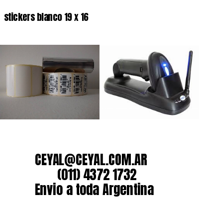 stickers blanco 19 x 16