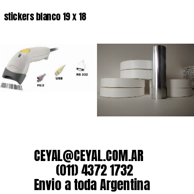 stickers blanco 19 x 18